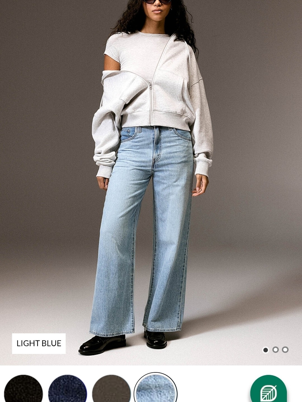 Levi's cinch Light Blue Wide-Leg Jeans 28
